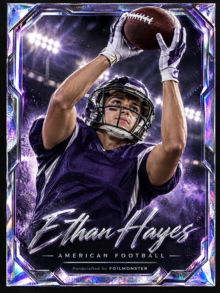 Custom sports action card example