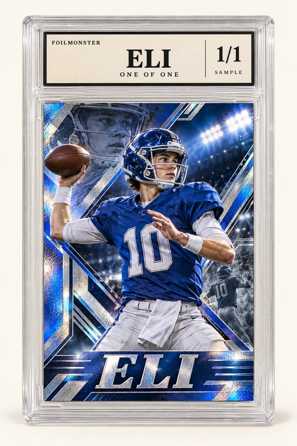 Football custom youth-athlete card example