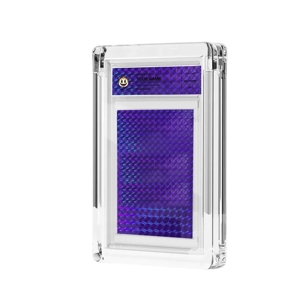 Amethyst foil with a transparent label, mockup