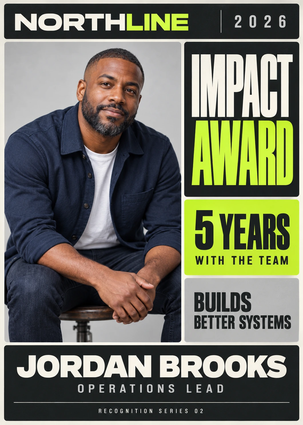 Impact Grid, front example for impact award