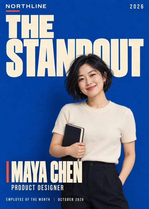 Employee of the month: The Standout, front design